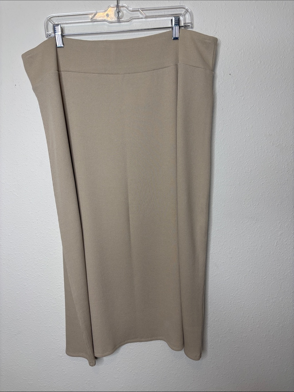 Eileen Fisher Beige A-Line Knit Skirt